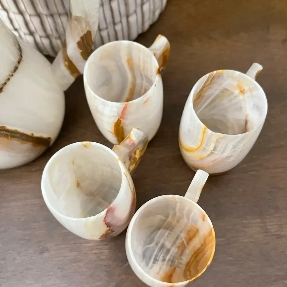 Vintage Onyx turkish tea set for 6